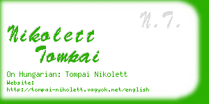 nikolett tompai business card